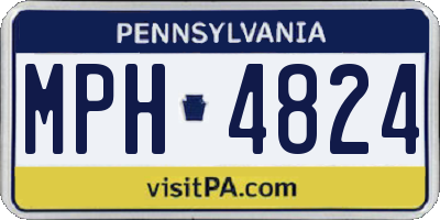 PA license plate MPH4824