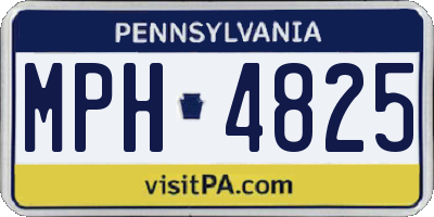 PA license plate MPH4825