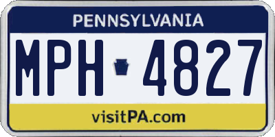 PA license plate MPH4827