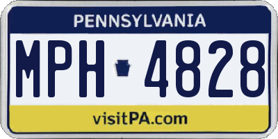 PA license plate MPH4828