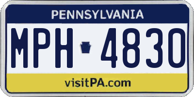PA license plate MPH4830