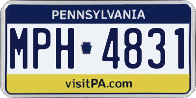 PA license plate MPH4831