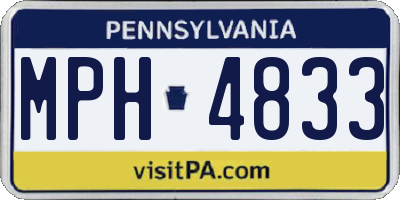 PA license plate MPH4833