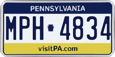 PA license plate MPH4834