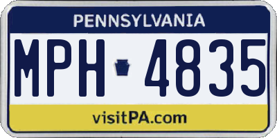 PA license plate MPH4835