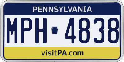 PA license plate MPH4838