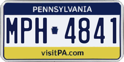 PA license plate MPH4841