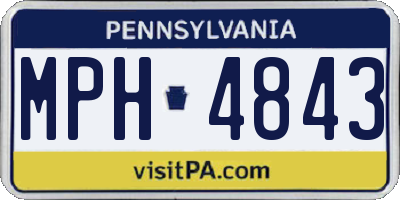 PA license plate MPH4843