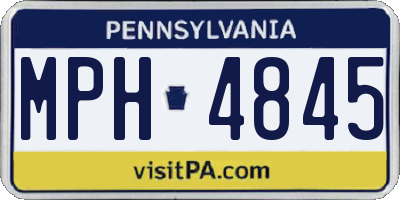 PA license plate MPH4845