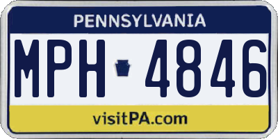 PA license plate MPH4846