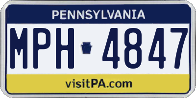 PA license plate MPH4847