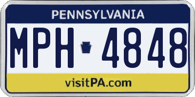 PA license plate MPH4848
