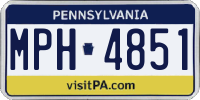 PA license plate MPH4851