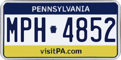 PA license plate MPH4852