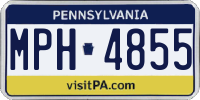 PA license plate MPH4855