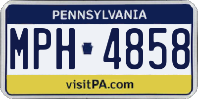 PA license plate MPH4858