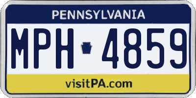 PA license plate MPH4859