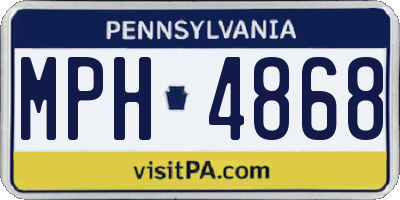 PA license plate MPH4868
