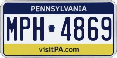 PA license plate MPH4869