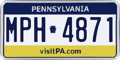 PA license plate MPH4871