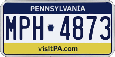 PA license plate MPH4873