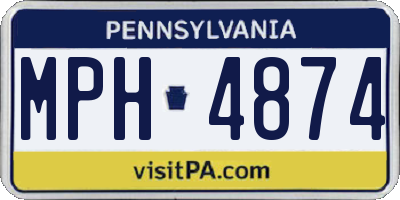 PA license plate MPH4874