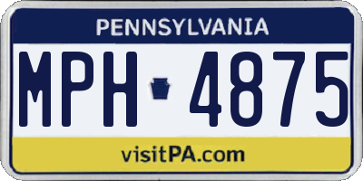 PA license plate MPH4875