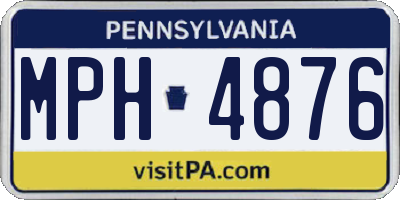 PA license plate MPH4876