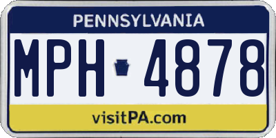 PA license plate MPH4878
