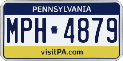 PA license plate MPH4879