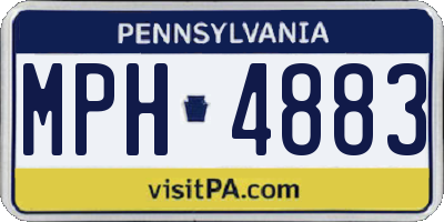 PA license plate MPH4883