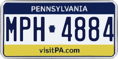 PA license plate MPH4884
