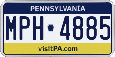 PA license plate MPH4885
