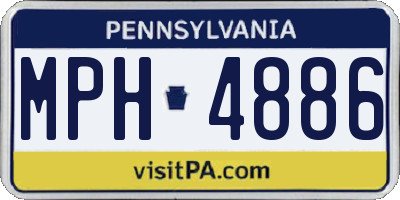 PA license plate MPH4886