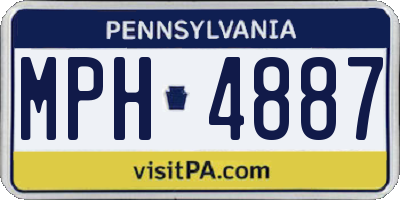 PA license plate MPH4887