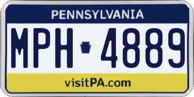 PA license plate MPH4889