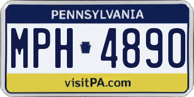 PA license plate MPH4890