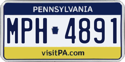 PA license plate MPH4891
