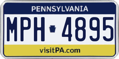 PA license plate MPH4895