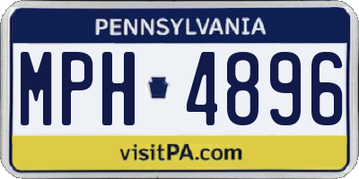 PA license plate MPH4896