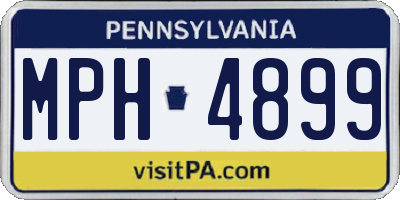 PA license plate MPH4899