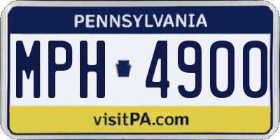 PA license plate MPH4900