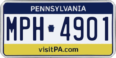 PA license plate MPH4901