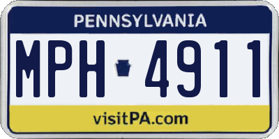 PA license plate MPH4911