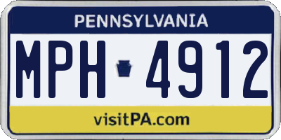PA license plate MPH4912