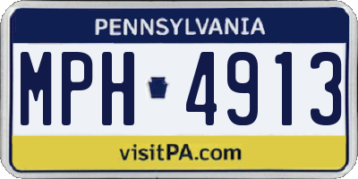 PA license plate MPH4913