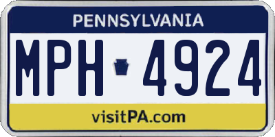 PA license plate MPH4924