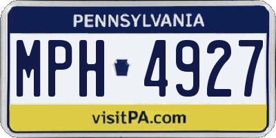 PA license plate MPH4927