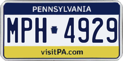 PA license plate MPH4929