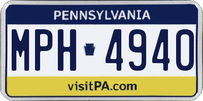 PA license plate MPH4940